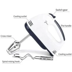 Electric Hand Mixer 7 Speeds Stainless Steel Electric Hand Mixer -Smart Home Appliance Store 93453908 3