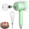 Portable Electric Hand Mixer, 3 Speed Cordless Egg Whisk, USB Rechargeable Kitchen Mixer, Cordless Mini Hand Mixer With 2 Stainless Steel Beaters For Egg Cake Cream -Smart Home Appliance Store 93486105 1