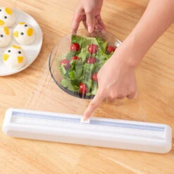 Refillable Plastic Wrap Dispenser With Cutter, Heavy Duty Cling Film Cutter -Smart Home Appliance Store 93498177 5