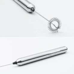 Portable Milk Frother, Battery Operated Portable Electric Milk Frother Coffee Maker Latte Cappuccino 304 Stainless Steel Whisk -Smart Home Appliance Store 93498719 3