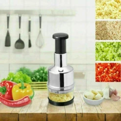 Steel Garlic Press - Ginger Crusher - Kitchen Utensil - Easy To Clean Rust Proof Garlic Press, Heavy Duty Nut Crusher Ergonomic Soft Easy Squeeze Handle -Smart Home Appliance Store 93522079 4