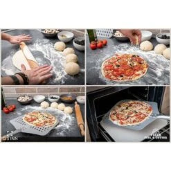 Perforated Pizza Peel, Professional 12 X 14 Car Peeled Alumina Anodized Blade With Removable Wooden Handle For Homemade Pizza -Smart Home Appliance Store 93531471 4
