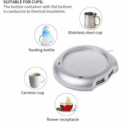 USB Coffee Cup Warmer Desktop Cup Warmer 10cmx9cmx2cm -Smart Home Appliance Store 93535544 4