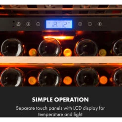 Klarstein Vinovilla 43 Built-In Duo Onyx Edition Wine Fridge 129 Litres 43 Bottles 2 Zones -Smart Home Appliance Store 93825058 4