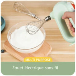 Electric Whisk Hand Mixer Whisk 4 Speed Whisk For Baking Cake Egg Cream Cordless Standing -Smart Home Appliance Store 93871306 3
