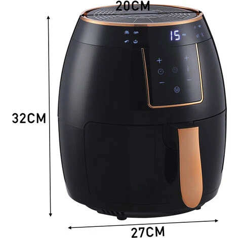 Livingandhome Black Large 5.5L Digital Touchscreen Air Fryer 7 Livingandhome Black Large 5.5L Digital Touchscreen Air Fryer - Image 5