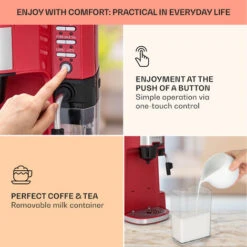 Klarstein Baristomat 2-in-1 Fully Automatic Coffee & Tea Maker Milk Foam 6 Programmes -Smart Home Appliance Store 93944864 3
