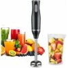 Immersion Blender, Stainless Steel Blender Foot Hand Blender 400 Watt/ 2 Speeds/ 2 Multifunction Sharp Blades Blender For Smoothies, Purees, Sauces With 600 Ml Measuring Cup (BPA Free), -Smart Home Appliance Store 95347525 1