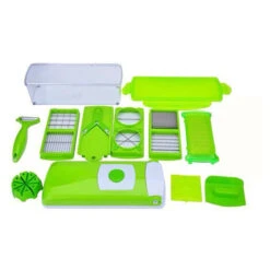 Genius Nicer Dicer Smart (12 Pcs.) In Green - Vegetable Cutter For Cubes, Sticks, Slices, Strips And Quarters - Salad Cutter Mandolin Cucumber Slicer -Smart Home Appliance Store 95522293 4