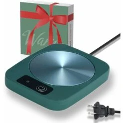 Coffee Mug Cup Warmer Coaster For Coffee Tea Cocoa Milk Food Fruits Candle, Aluminum Metal Panel, Safe Reliable, Green (4" X 5")