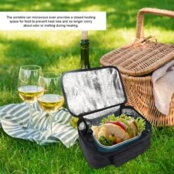 Portable Oven, 12V Car Food Warmer, Personal Mini Microwave For Cooking & Reheating Food, Electric Heated Lunch Box For Travel, Camping, Office, Home -Smart Home Appliance Store 95534192 2