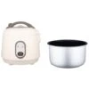 Rice Cooker, Circulation Heating Plastic Intelligent Nonstick Small Rice Cooker For Travel (White)