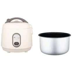 Rice Cooker, Circulation Heating Plastic Intelligent Nonstick Small Rice Cooker For Travel (White)