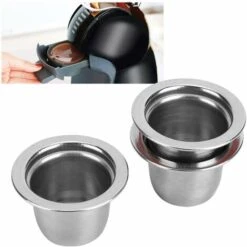 3Pcs Refillable Coffee Capsule Cups, Stainless Steel Reusable Coffee Nespresso Pod Filters, 35x22x20mm 11 3Pcs Refillable Coffee Capsule Cups, Stainless Steel Reusable Coffee Nespresso Pod Filters, 35x22x20mm -Smart Home Appliance Store 95534349 5