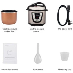 Fitprobo 6L13 All-in-one Stainless Steel Electric Pressure Cooker In Primary Color, Side Handle Style, With Reservation Function/heat Preservation Function 9 Fitprobo 6L13 All-in-one Stainless Steel Electric Pressure Cooker In Primary Color, Side Handle Style, With Reservation Function/heat Preservation Function -Smart Home Appliance Store 95603016 3