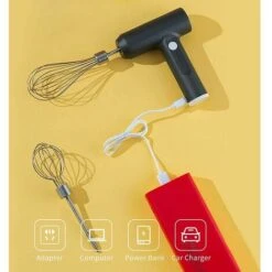 3 Speed Whisk Cordless Vertical Hand Beater With Egg Separator For Cooking Cake Egg CustardElectric Egg Beater With Two Wire Beaters Food Beater2 -Smart Home Appliance Store 95648328 3