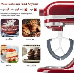 Flexible Edge Flat Beater For Mixing Kitchen Flour CreamFlat Beater For KitchenAid Stand Mixer Accessories For KitchenAid Artisan Mixer 4.5-5 Quart -Smart Home Appliance Store 95648571 3