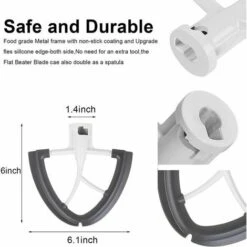 Flexible Edge Flat Beater For Mixing Kitchen Flour CreamFlat Beater For KitchenAid Stand Mixer Accessories For KitchenAid Artisan Mixer 4.5-5 Quart -Smart Home Appliance Store 95648571 4