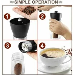 GTA Manual Coffee Grinder, Adjustable Portable Coffee Grinder With Stainless Steel Compact Size Perfect For Travel/Camping/Office -Smart Home Appliance Store 95717211 4