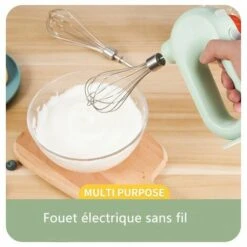 GTA Electric Whisk Hand Mixer Whisk 4 Speed Whisk For Baking Upright Cake Egg Cream Cordless -Smart Home Appliance Store 95723567 3