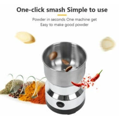 Household Grinder Mini Electric Herb Pulverizer Stainless Steel Four-edged Blade 150W High Power Ultrafine Coffee Grinder -Smart Home Appliance Store 96001030 3