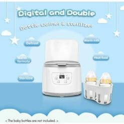 In 1 Baby Bottle Warmer Baby Bottle Steam Sterilizer Fast Baby Food Warmer 2 Bottle Capacity Adjustable Temperature With LED Display For Baby Bottles, EU 400W 9 In 1 Baby Bottle Warmer Baby Bottle Steam Sterilizer Fast Baby Food Warmer 2 Bottle Capacity Adjustable Temperature With LED Display For Baby Bottles, EU 400W -Smart Home Appliance Store 96001175 3