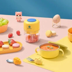 100/250ml Electric Food Blender Multifunctional Cordless Fruit/Vegetable/Meat Blender Portable Baby Food Blender Mini Juice Blender With Stainless Steel Blades -Smart Home Appliance Store 96002715 4