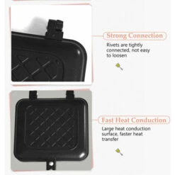 Nonstick Toasted Sandwich Maker Toasted Sandwich Panini Maker With Insulated Handle Hot Sandwich Maker Toasted Cheese Maker -Smart Home Appliance Store 96005123 3