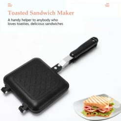 Nonstick Toasted Sandwich Maker Toasted Sandwich Panini Maker With Insulated Handle Hot Sandwich Maker Toasted Cheese Maker -Smart Home Appliance Store 96005123 4