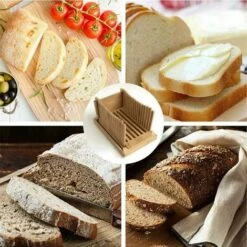 Bamboo Bread Slicer Machine For Home Baked Bread, Loaf, Loaf, Cake, Bagel, Toast -Smart Home Appliance Store 96183890 2