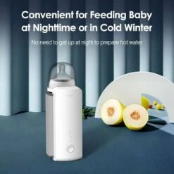 Portable Wireless Baby Bottle Warmer Travel Breastmilk Warmer Cooler Bag Built-in Battery With USB Charging Cable (White) -Smart Home Appliance Store 96246967 4