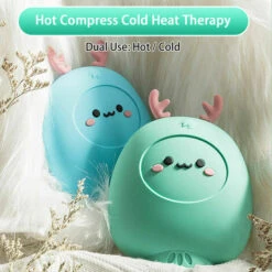 Hot Water Bottle 2 In 1 Silicone Hot Water Bag / Ice Bag Microwave Heating Leakproof Gift For Kids Girls, Pink - Pink -Smart Home Appliance Store 96250359 3