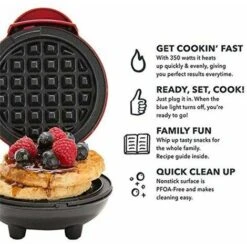 Rebuy Mini Waffle Maker For Personalized Hash Brown Breakfast Snacks -Smart Home Appliance Store 96486592 3