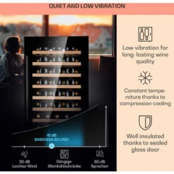 Klarstein Barossa 50 Uno Wine Refrigerator 1 Zone 120 Litres / 50 Bottles Touch Display -Smart Home Appliance Store 96685167 4