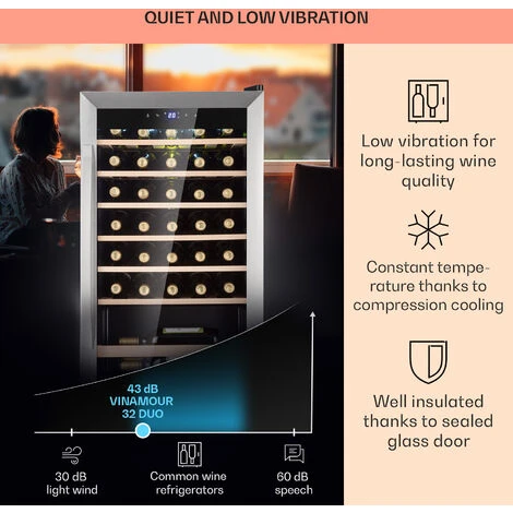 Klarstein Vinamour 32 Uno Wine Fridge 1 Zone 95 L / 36 Bottles 4-18°C Touch 6 Klarstein Vinamour 32 Uno Wine Fridge 1 Zone 95 L / 36 Bottles 4-18°C Touch - Image 4
