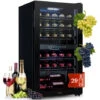 Klarstein Klarstein Shiraz 29 Duo Wine Fridge 2 Zones 80L/29 Bottles 5-22°C Touch Black -Smart Home Appliance Store 96893959 1