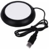 USB Wood Grain Cup Warmer Heat Beverage Warmer Desktop Tea Cup Mat Heating Pad Black -Smart Home Appliance Store 97102285 1