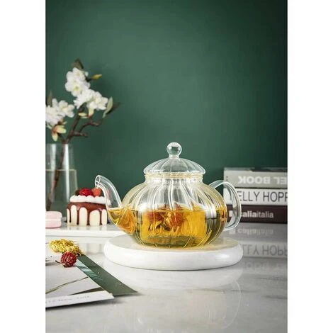 Glass Teapot With Pumpkin Design Infuser (Pumpkin Teapot 600ml) 4 Glass Teapot With Pumpkin Design Infuser (Pumpkin Teapot 600ml) - Image 2