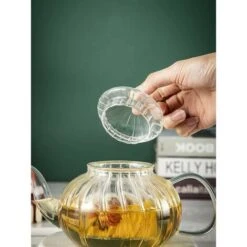 Glass Teapot With Pumpkin Design Infuser (Pumpkin Teapot 600ml) 9 Glass Teapot With Pumpkin Design Infuser (Pumpkin Teapot 600ml) -Smart Home Appliance Store 97104862 3