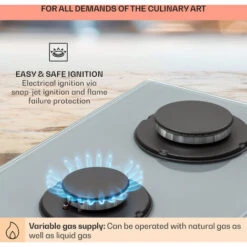 Klarstein Firetale Gas Hob 2-Burner Aluminium Burner Natural Gas/Propane Incl. Hose And Pressure Reducer 11 Klarstein Firetale Gas Hob 2-Burner Aluminium Burner Natural Gas/Propane Incl. Hose And Pressure Reducer -Smart Home Appliance Store 97224695 5