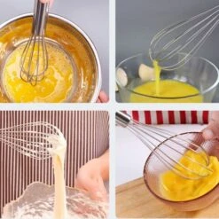 Stainless Steel Egg Beater Baking Tool Manual Egg Beater Cream Whisk -Smart Home Appliance Store 97377904 5