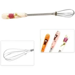 Small Whisks Stainless Steel Handle Mini Small Mixing Balloon Wire Whisks Ceramic Whisk (4 Pieces) 9 Small Whisks Stainless Steel Handle Mini Small Mixing Balloon Wire Whisks Ceramic Whisk (4 Pieces) -Smart Home Appliance Store 97381157 3