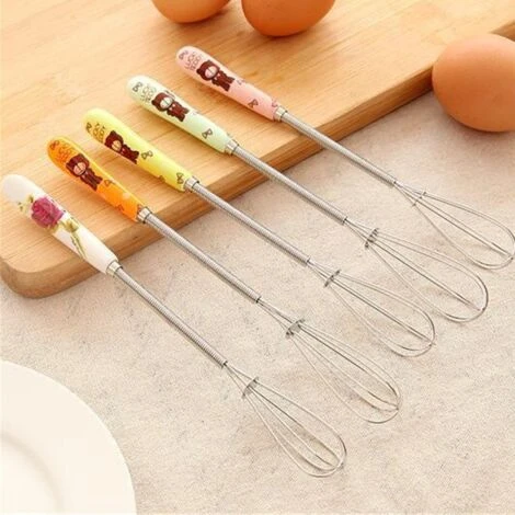 Small Whisks Stainless Steel Handle Mini Small Mixing Balloon Wire Whisks Ceramic Whisk (4 Pieces) 7 Small Whisks Stainless Steel Handle Mini Small Mixing Balloon Wire Whisks Ceramic Whisk (4 Pieces) - Image 5