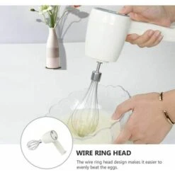 Stainless Steel Electric Beater - Rechargeable Kitchen Whisk - Milk Mixer For Easily Beating Egg Cream And Cookie Cakes. -Smart Home Appliance Store 97693813 4
