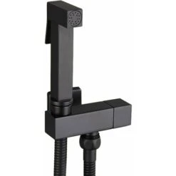 Toilet Spray Kit, Black Brass Hand Held Bidet Sprayer Bidet Sprayer Wall Mounted Toilet Sprayer Complete Kit G1/2