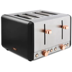 Tower Cavaletto Pyramid Kettle And 4 Slice Toaster Set Black -Smart Home Appliance Store 98481184 2