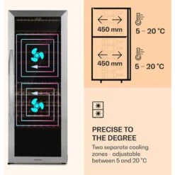 Klarstein Klarstein Vinamour 77 Duo Wine Fridge 191 Litres 5 - 20 °C 2 Cooling Zones 10 Klarstein Klarstein Vinamour 77 Duo Wine Fridge 191 Litres 5 - 20 °C 2 Cooling Zones -Smart Home Appliance Store 98518474 4
