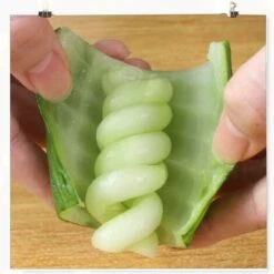 Vegetable Spiral Cutter - 4 PCS Manual Fruit Spiralizer, Stainless Steel Spiral Carving Tool Screw Cutter For Potato, Carrot, Cucumber -Smart Home Appliance Store 98817518 4