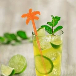 Plastic Drink Stirrers Tropical Palm Cocktail Stirrers Stirrer Sticks Set Of 50 (Mixed Colors) -Smart Home Appliance Store 98818226 5