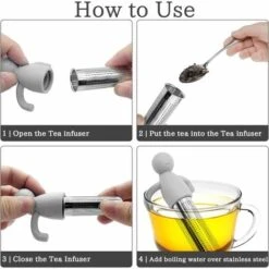 Set Of 3 Stainless Steel Tea Infuser With Silicone Handle, Hanging Tea Strainer For Loose Tea, Tea Pipe Tea Diffuser Strainers, Tea Infuser For Teapot Cup -Smart Home Appliance Store 98818710 5